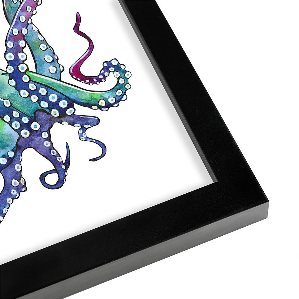 Rainbow Octopus Black Frame 24x22x36x22 L43638