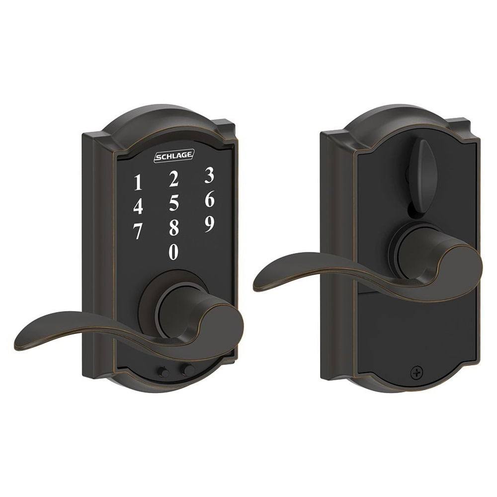 Satin Nickel Touch Lock with Accent Lever A39865