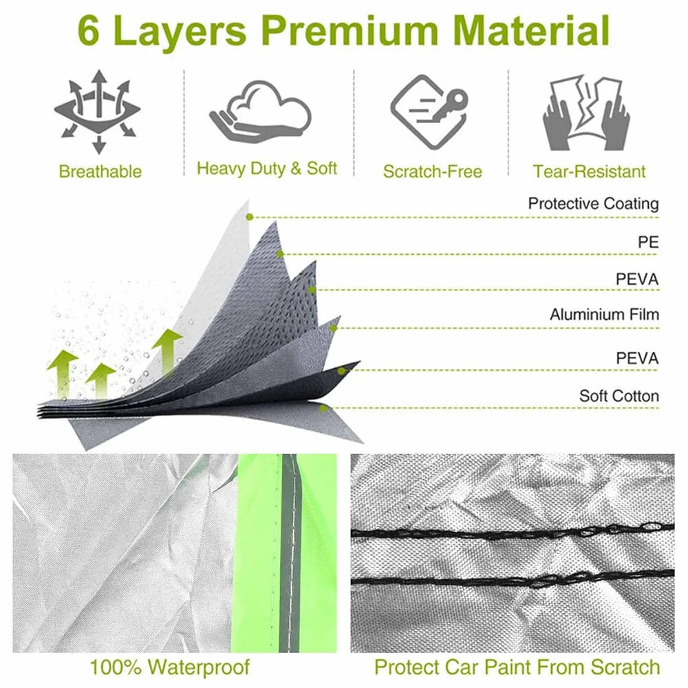 Waterproof 210D Black Oxford Cloth Car Cover Q674575