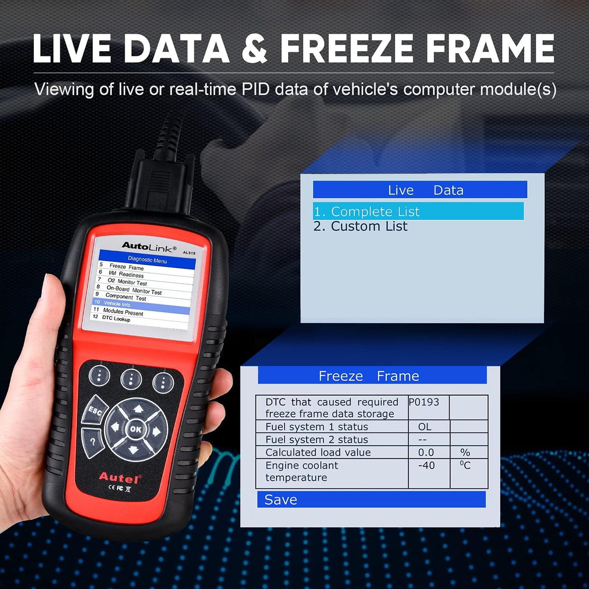 OBD2 Scanner with ABS and SRS Airbag Diagnostic O722