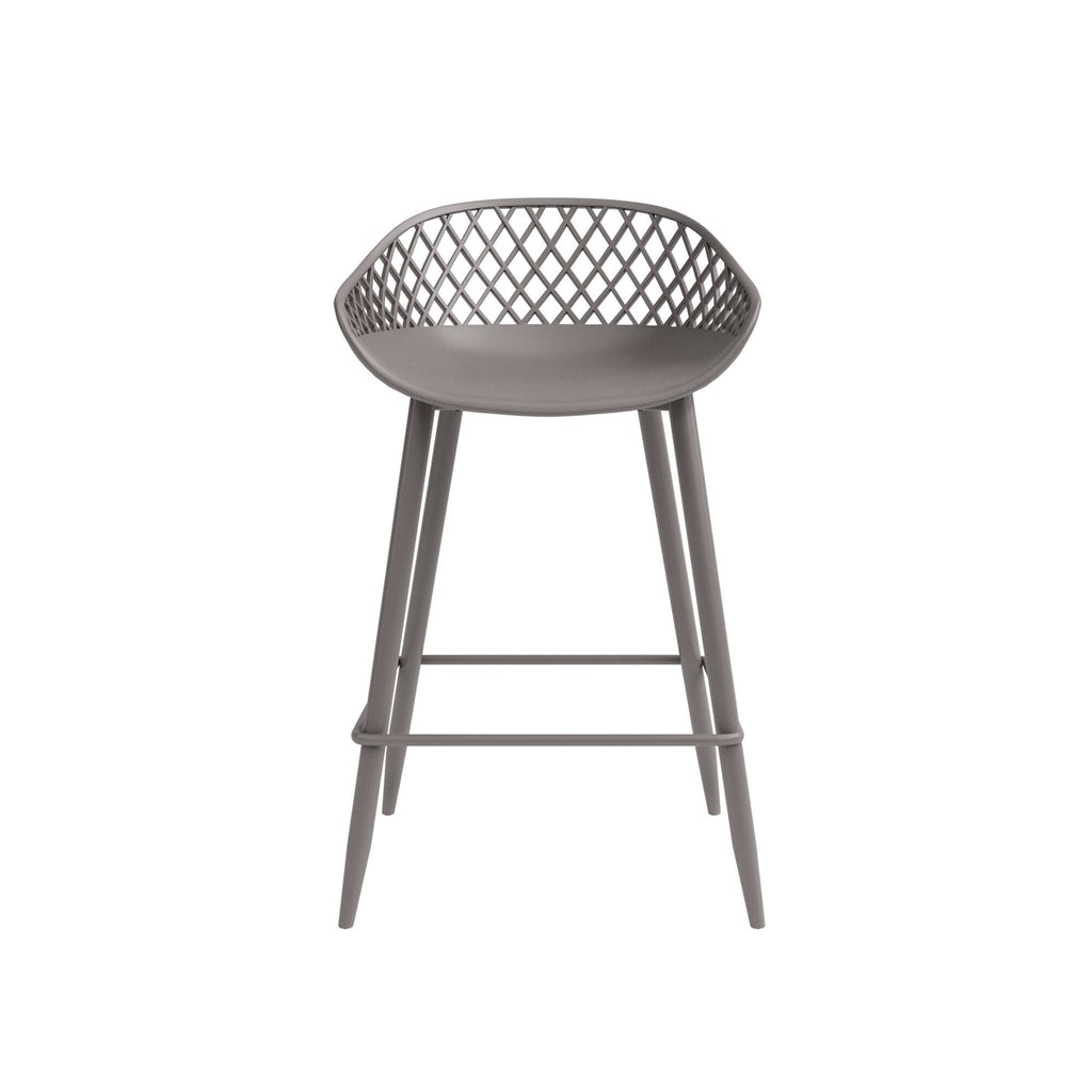 Warm Taupe Counter Stool Set of 2 D49114