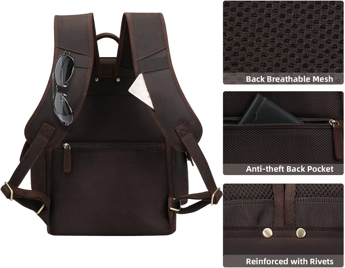 Genuine Leather Laptop Backpack I27023