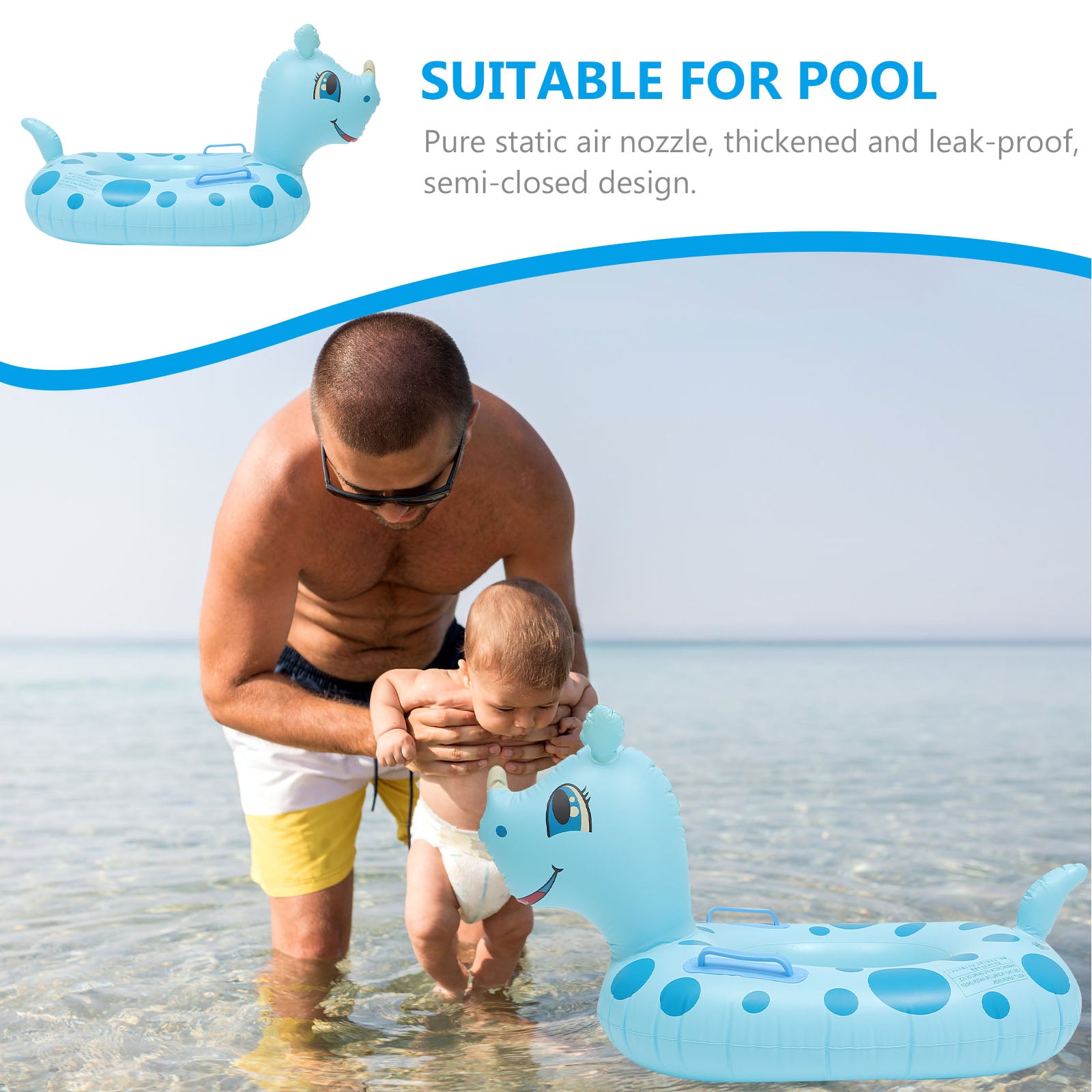 1 Pc Baby Seat Swim Ring Pool Toys E613