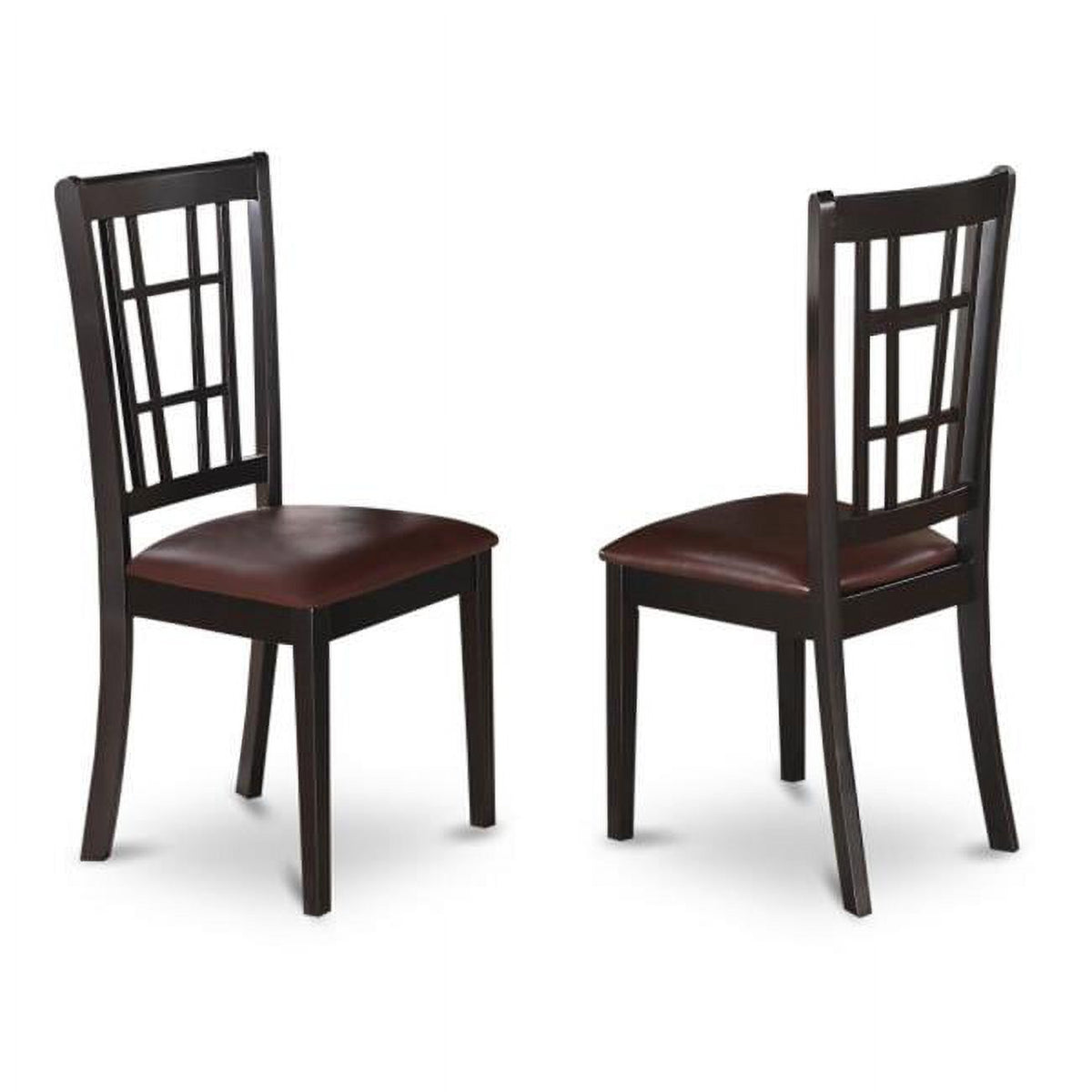 Black Faux Leather Dining Chair Pack of 2 G8097