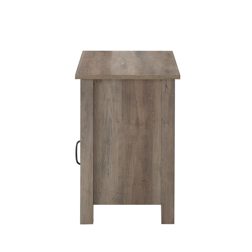 Grey Wash Glass Door Accent Table W22538