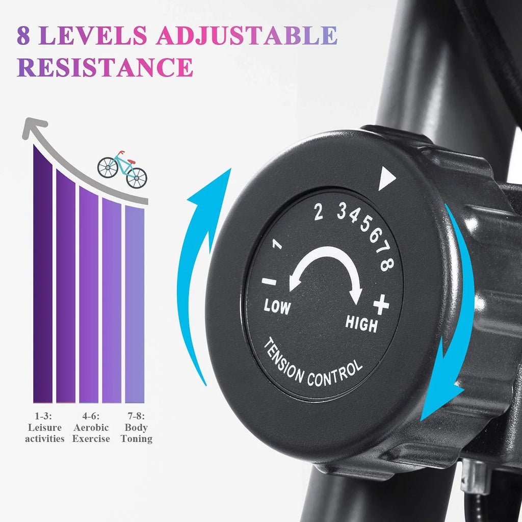 Magnetic Upright Exercise Bike with Pulse Sensor LCD Monitor Z8614