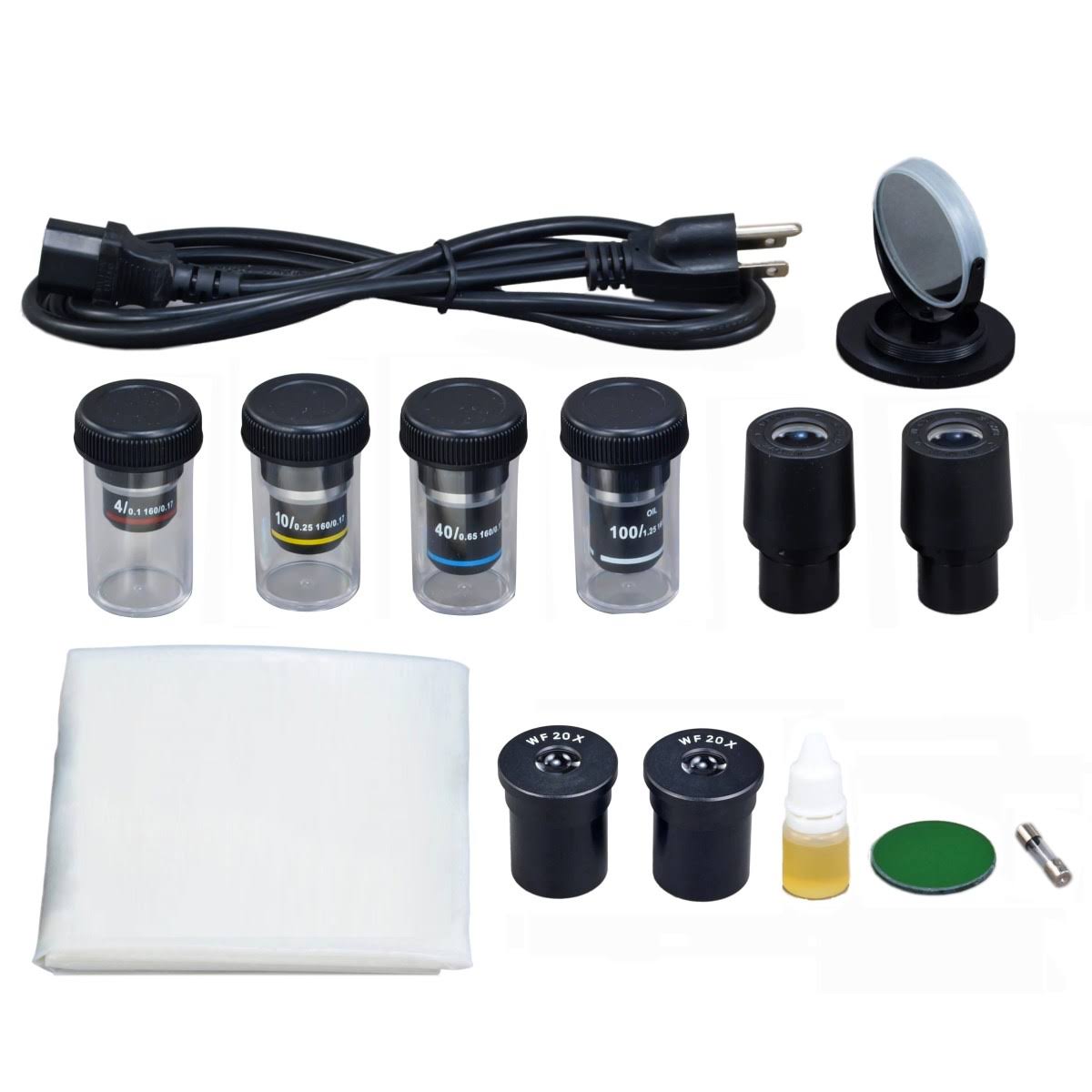 40X-2000X Compound Binocular LED Biological Microscope with Aluminum Carrying Case O2339