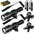 2 Pack Tactical Flashlight with Rail Mount, 4000 Lumen LED Weapon Light T359