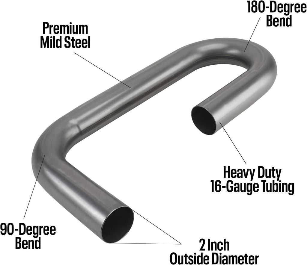 2 Inch Mild Steel Exhaust Pipe Pack of 2 H2184