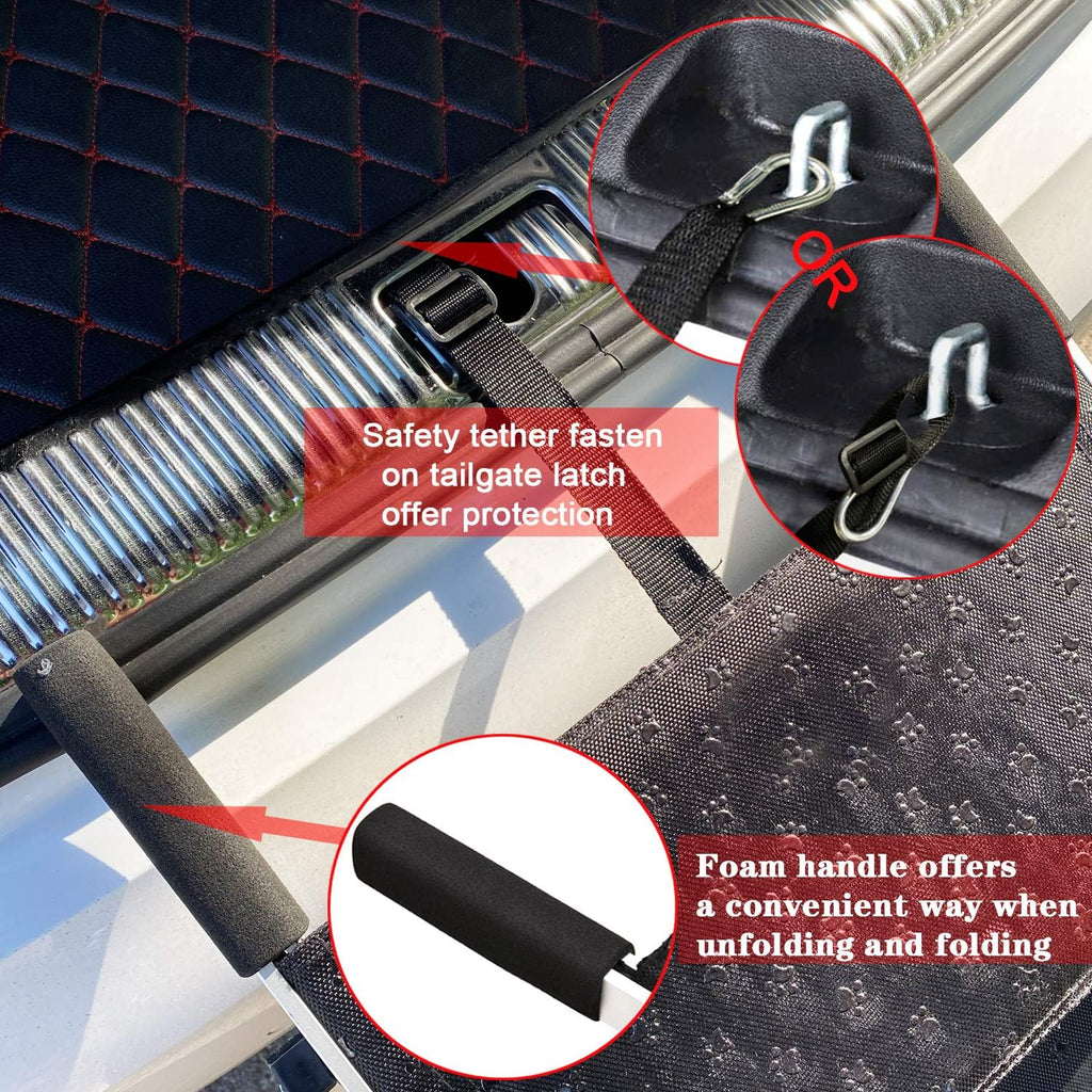 Foldable Aluminum 5 Step Dog Ladder with Non-slip Surface L970709
