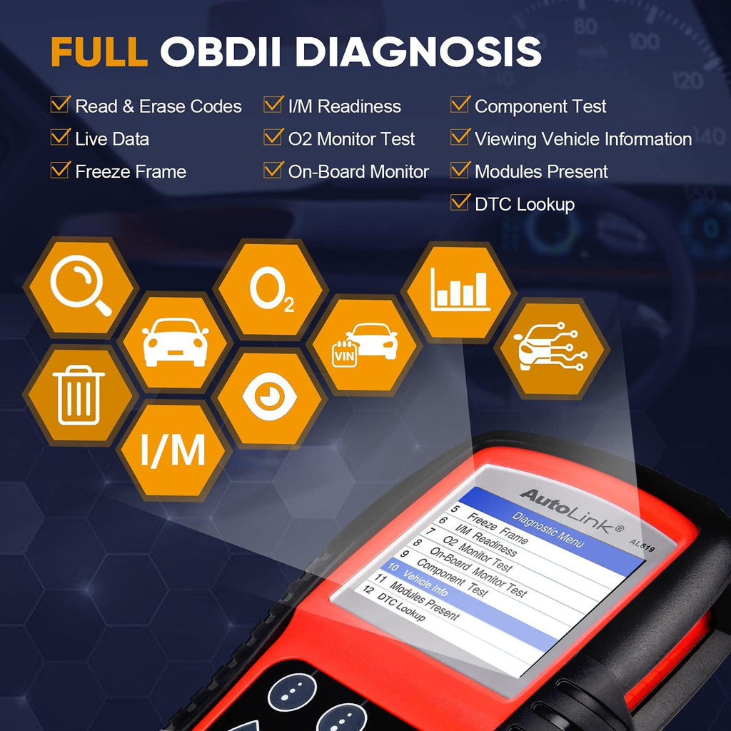 OBD2 Scanner with ABS and SRS Airbag Diagnostic O722