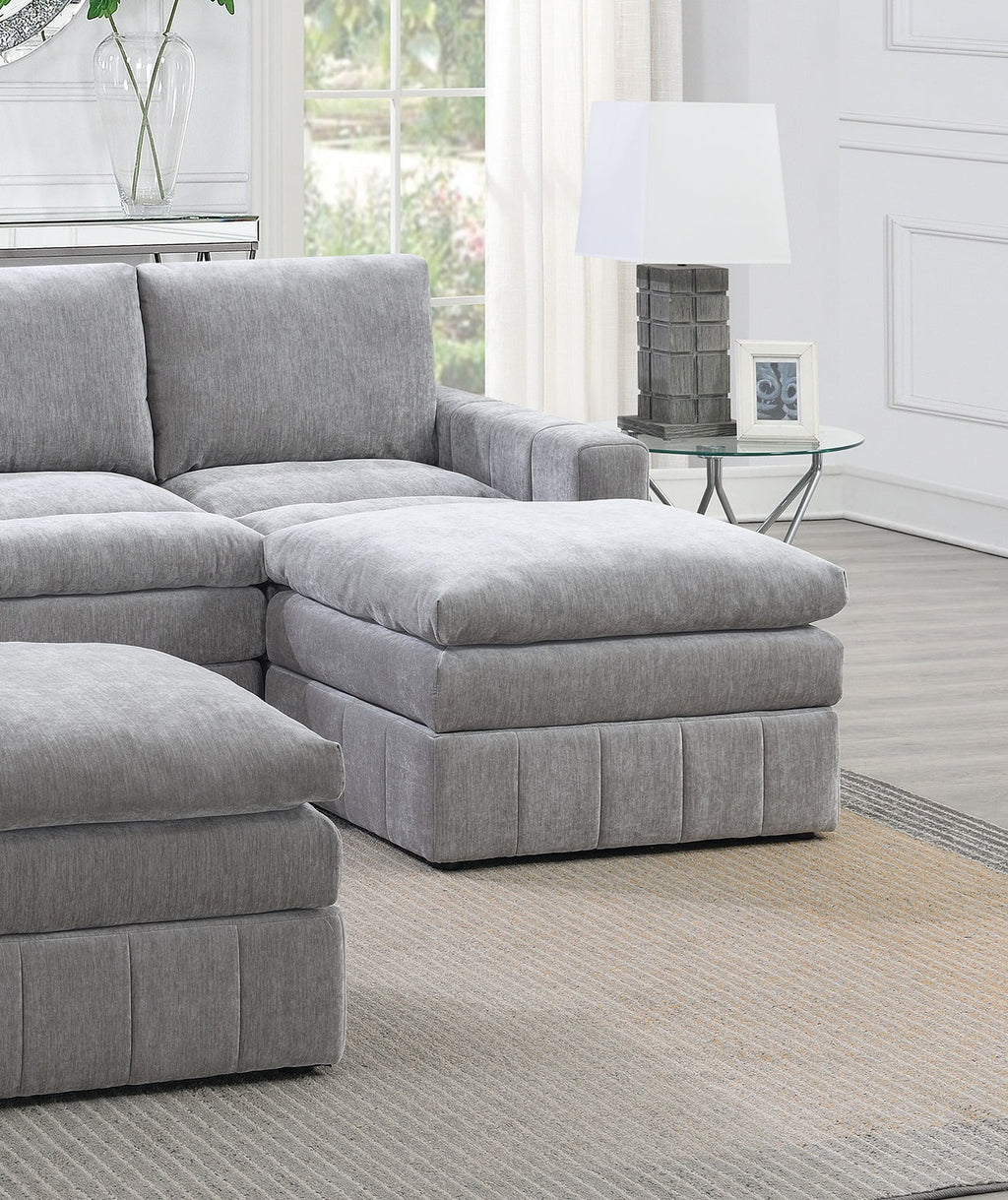 5Pc Modular Sectional Set with Ottoman V822