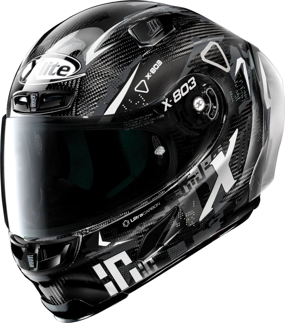 X-803 RS Ultra Carbon Darko Black / White Helmet Size S C4463