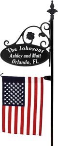 Double Sided Reflective Camping RV Park Sign with Flag U545