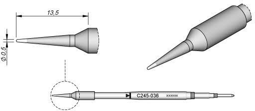 Conical 0.5mm Cartridge I96350