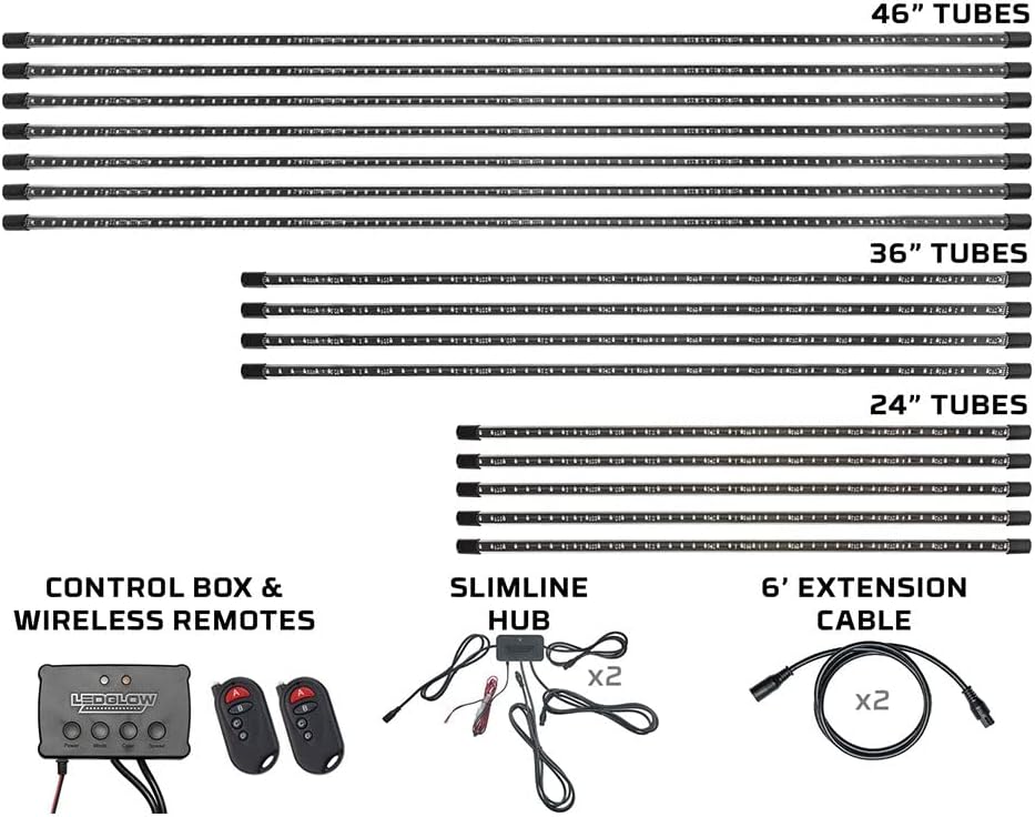 16pc LED Underglow Accent Lighting Kit for Recreational Vehicles K73679