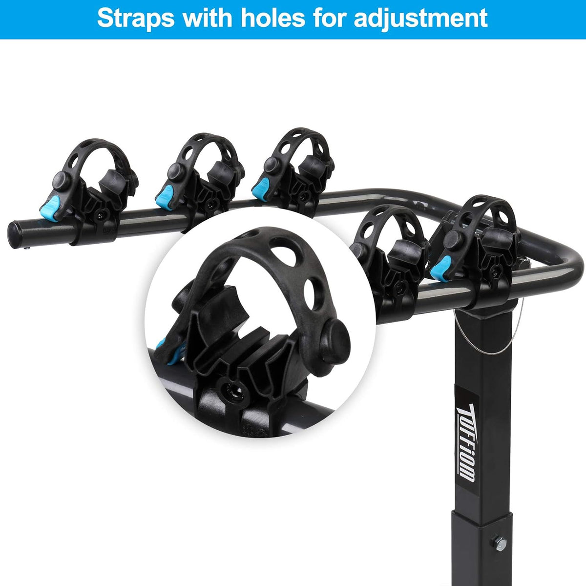 3-Bike Hitch Mount Rack with 2Inch Hitch Receiver, Black C926