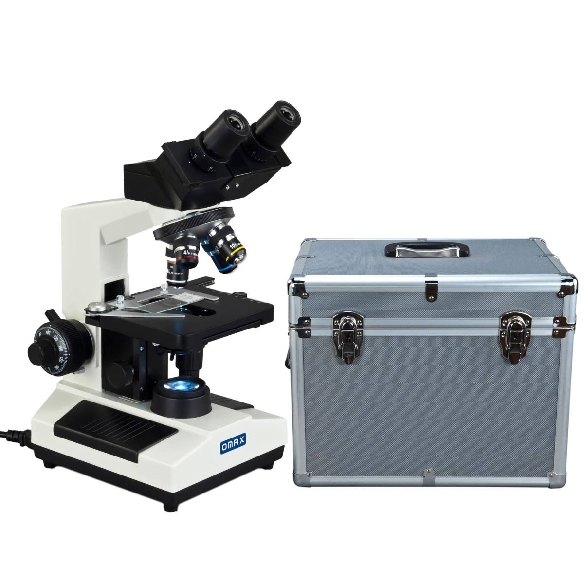 40X-2000X Compound Binocular LED Biological Microscope with Aluminum Carrying Case O2339