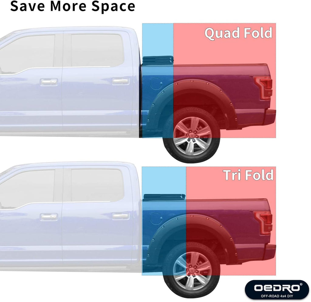 Soft Quad Fold Tonneau Cover Truck Bed Cover D7884