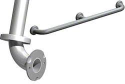 Stainless Steel Straight Grab Bar with Snap Flanges O4658