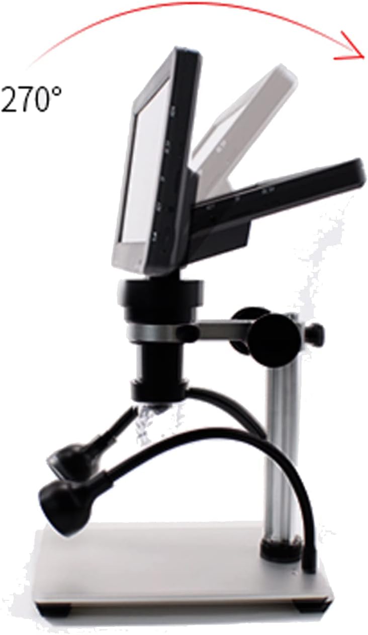 7 Digital Microscope 12MP 1080P Video with Metal Stand 2 LED Fill Lights 32G SD Card O442