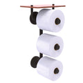 Oil Rubbed Bronze Wall Mount Toilet Paper Holder with Wood Shelf I657704