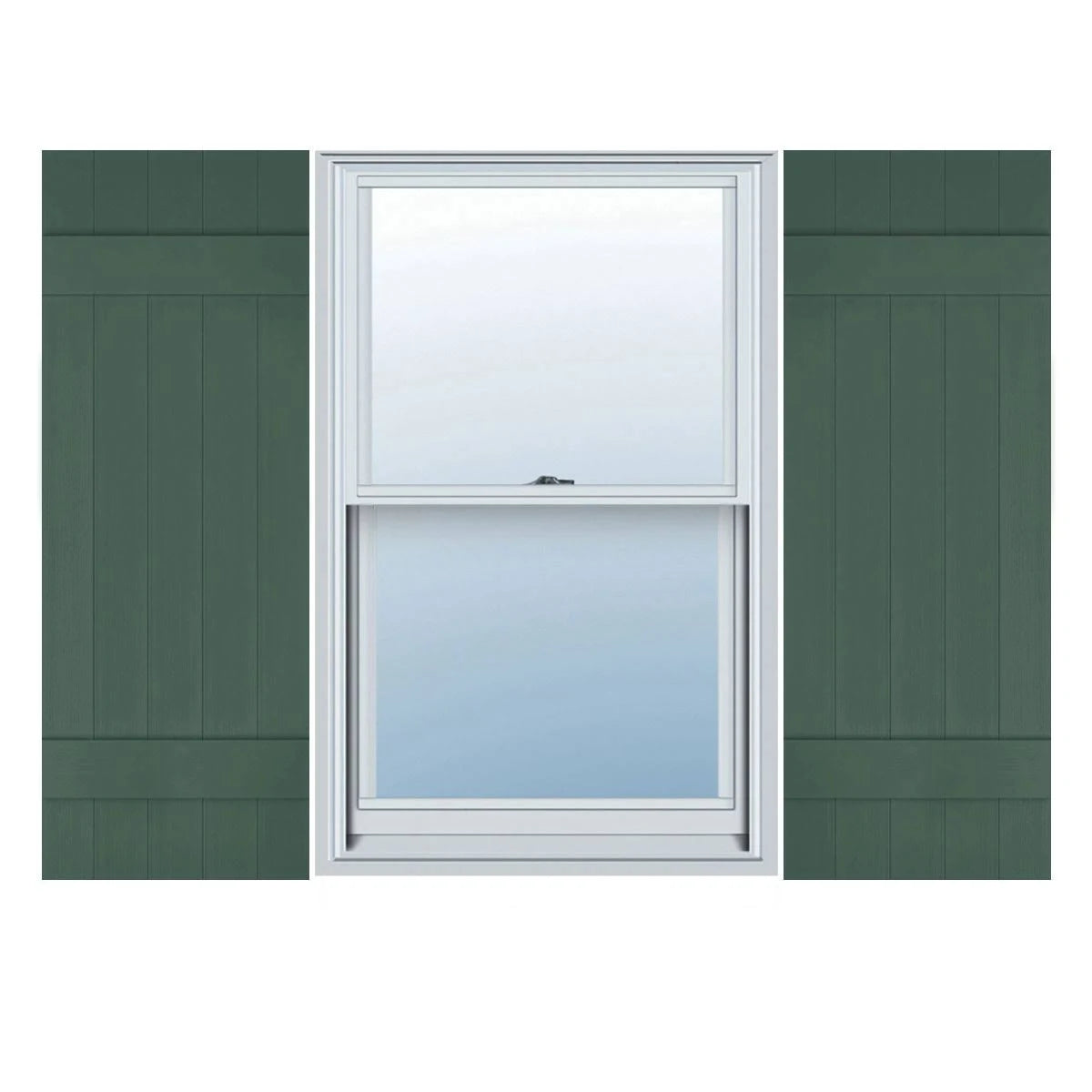 Lifetime Vinyl Board-n-Batten Shutters, Per Pair, 17 B753841