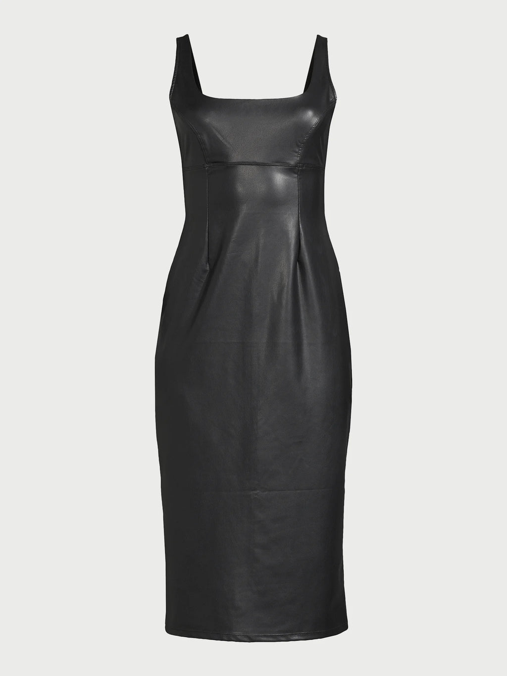 Faux Leather Dress X4492
