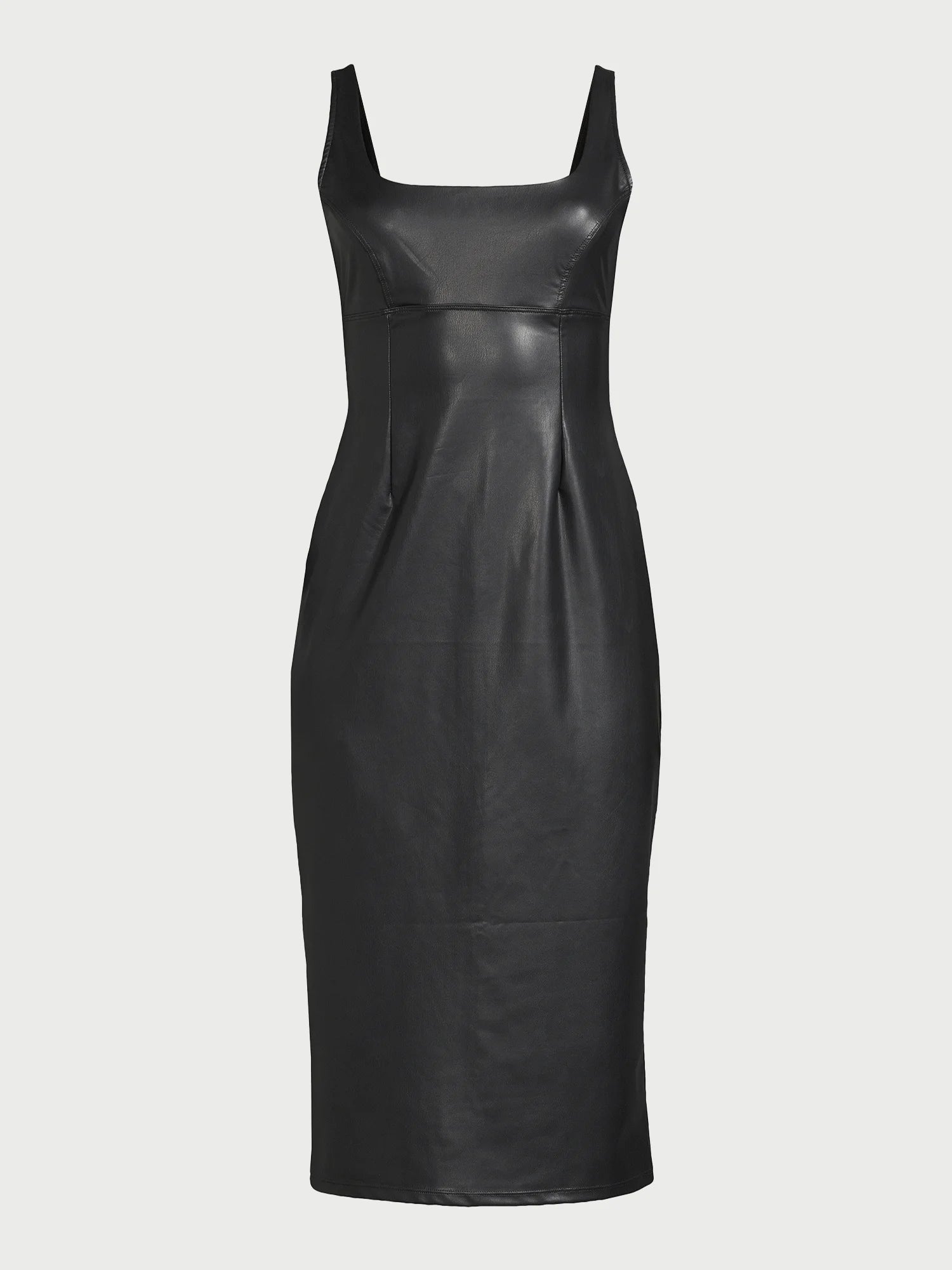 Faux Leather Dress X4492