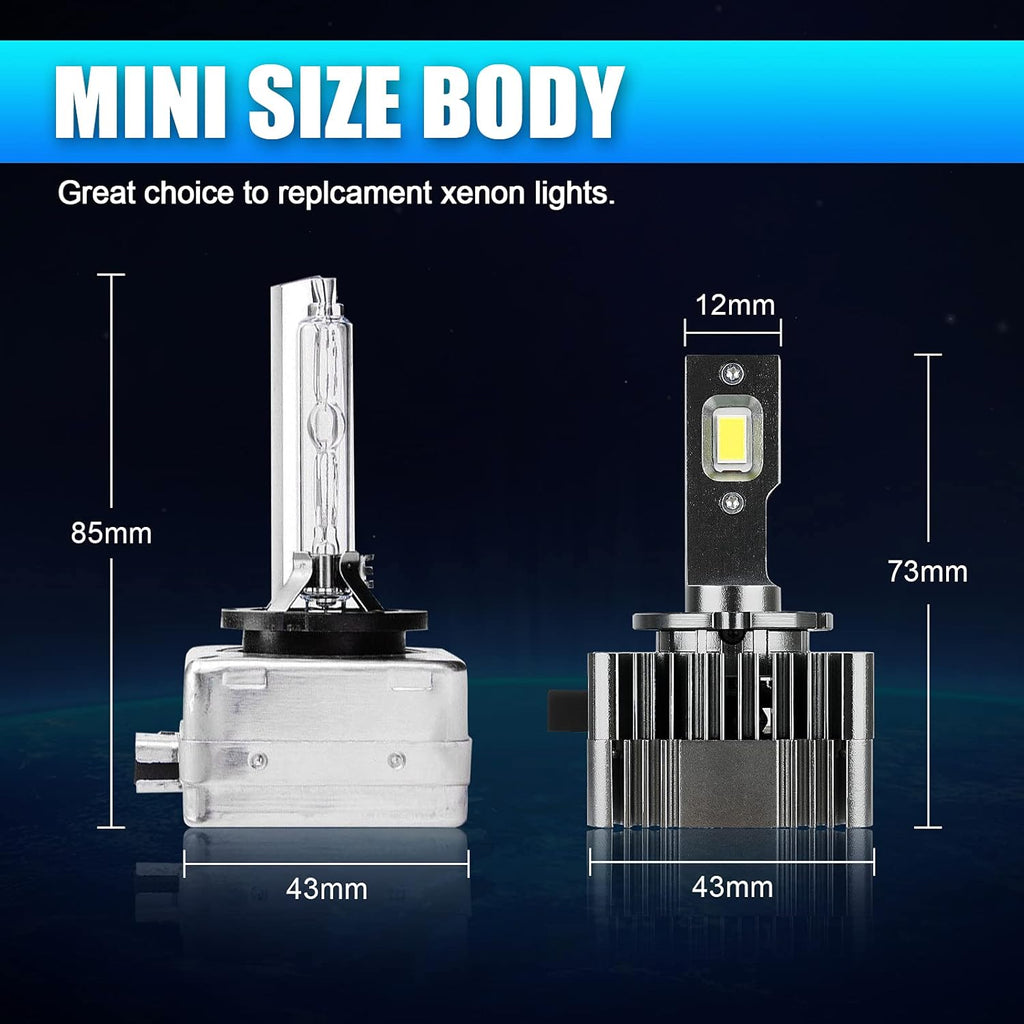 2 PCS 6000K White LED Headlight Bulbs D265056
