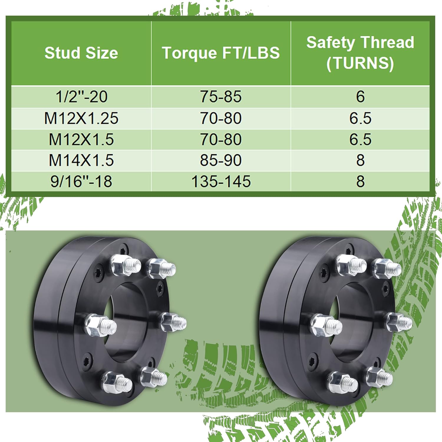 2 inch 5x135 to 6x135 Wheel Adapters with 87.1mm Hub Bore E953581
