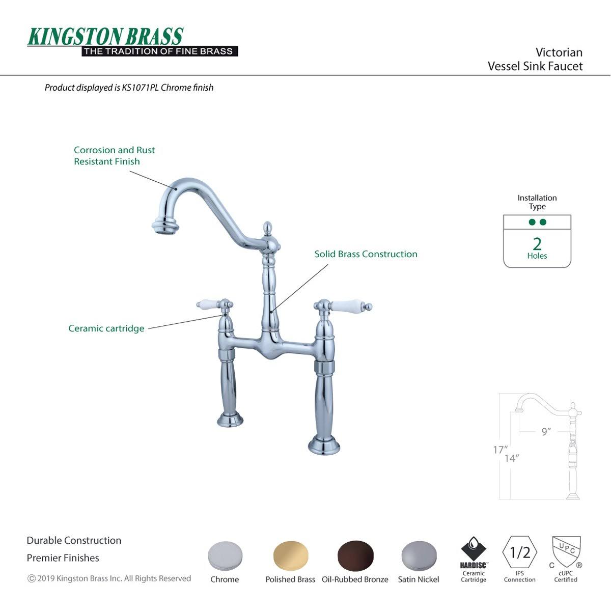 Polished Chrome Vessel Sink Faucet L937