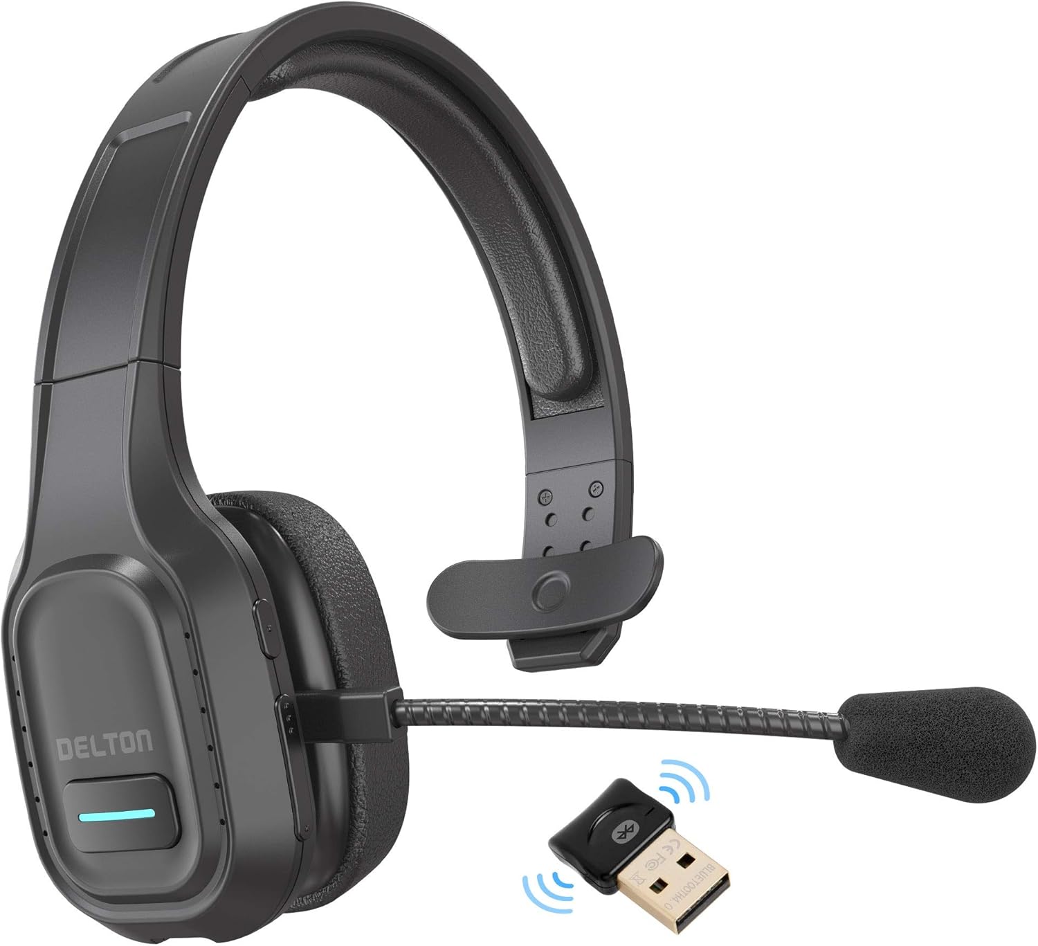 Wireless Computer Headset with Mic, On Ear Bluetooth 5.0, 30 Hour Talk Time, Pack of 2 M123311