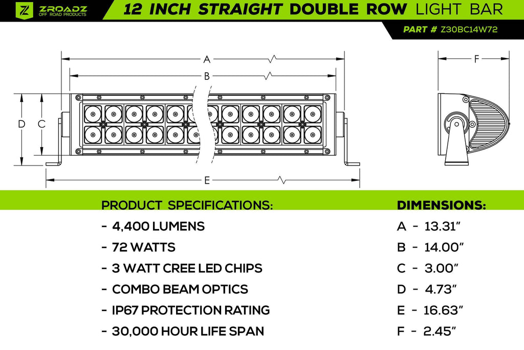 Black LED Light Bar Kit Z51541