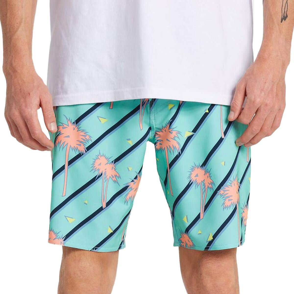 Sea Green 19 Inch Outseam Boardshort A4197