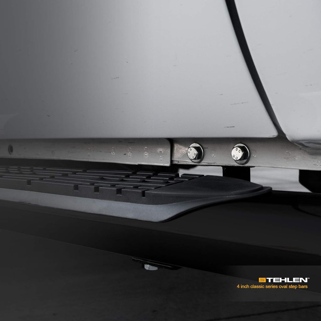 4 Oval Side Step Nerf Bars Black F336868