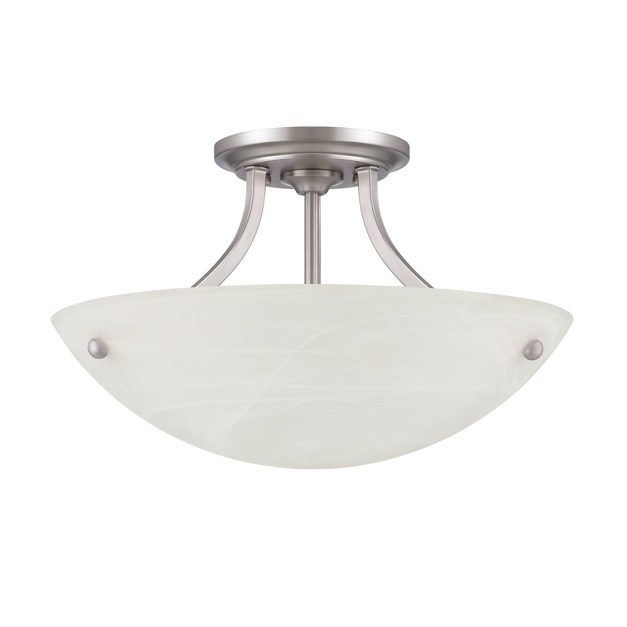 Two Light Semi-Flush Mount Satin Nickel E610658