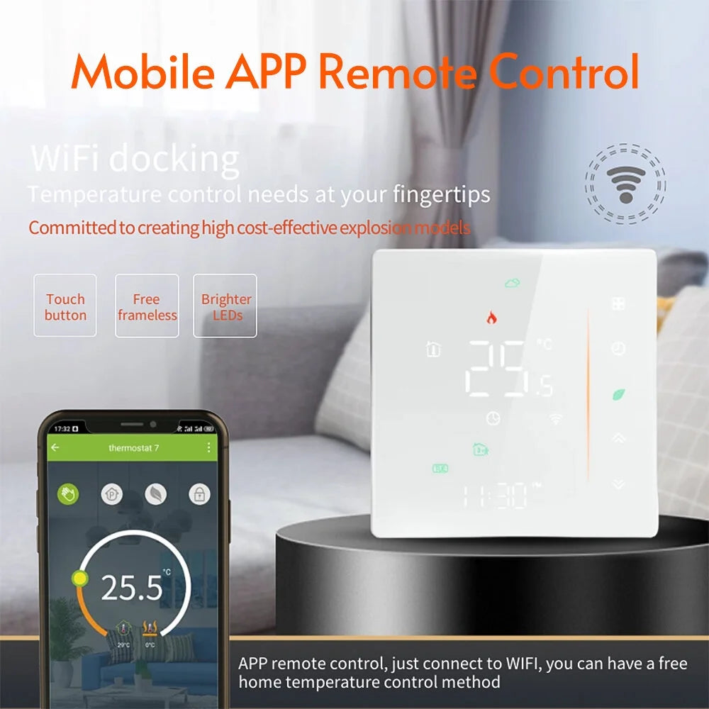 WiFi Smart Thermostat for Water/Gas Boiler 5A White K603778