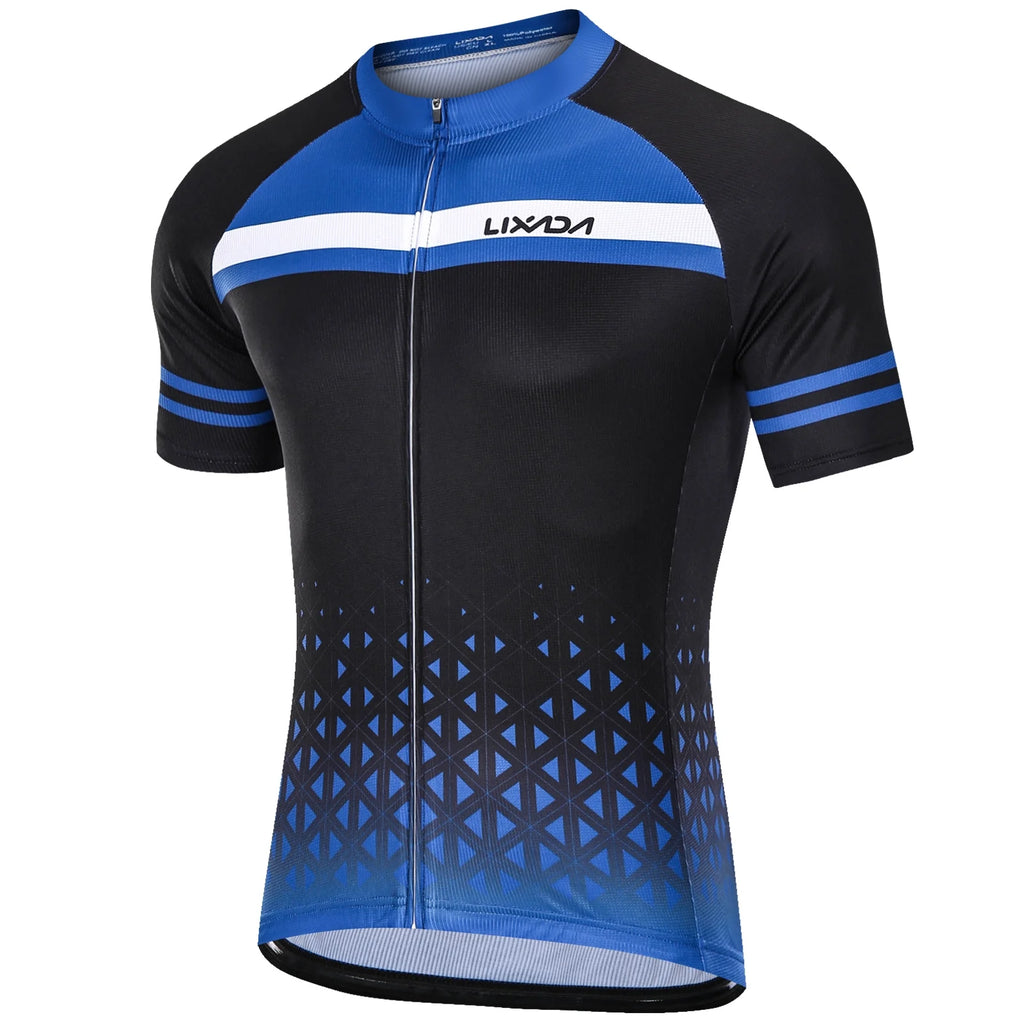 Men Cycling Jersey Set Breathable Quick-Dry Short Sleeve Padded Shorts MTB Outfit Set N9195