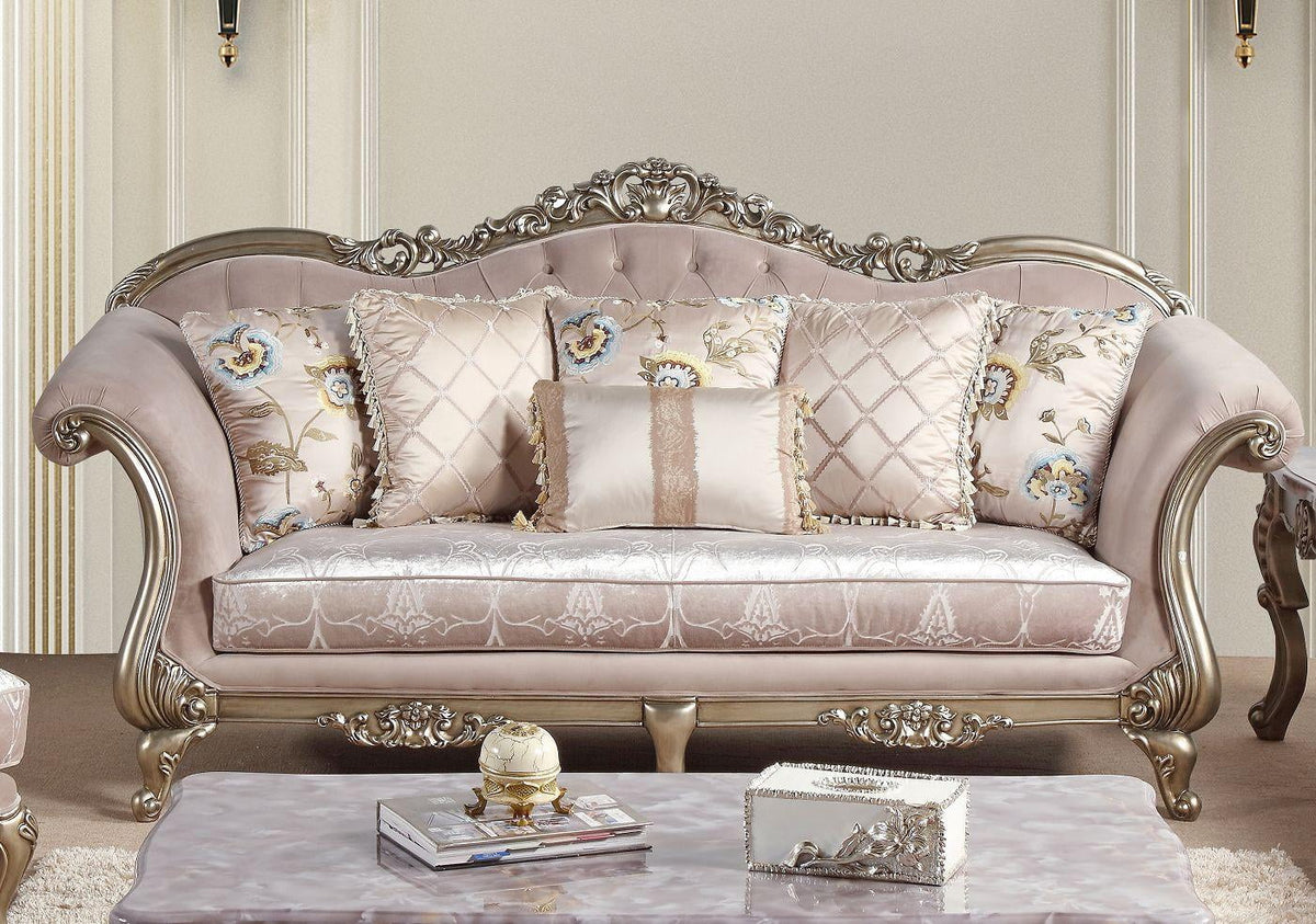 Champagne Wood Sofa Set 3Pcs K261497