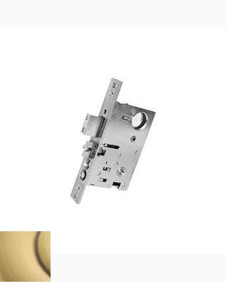 Satin Brass and Brown Left Hand Reverse Bevel Lever Mortise Lock B4084