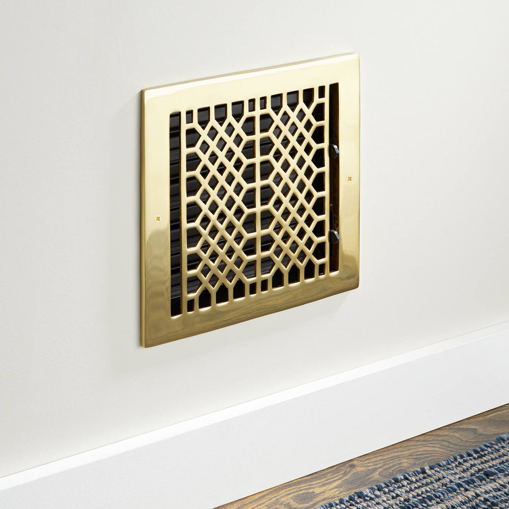 Polished Brass Wall Register M89458