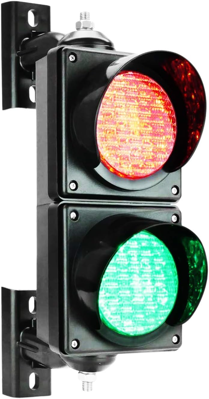 100mm Red/Green LED Traffic Light, IP65 PC Housing P7817