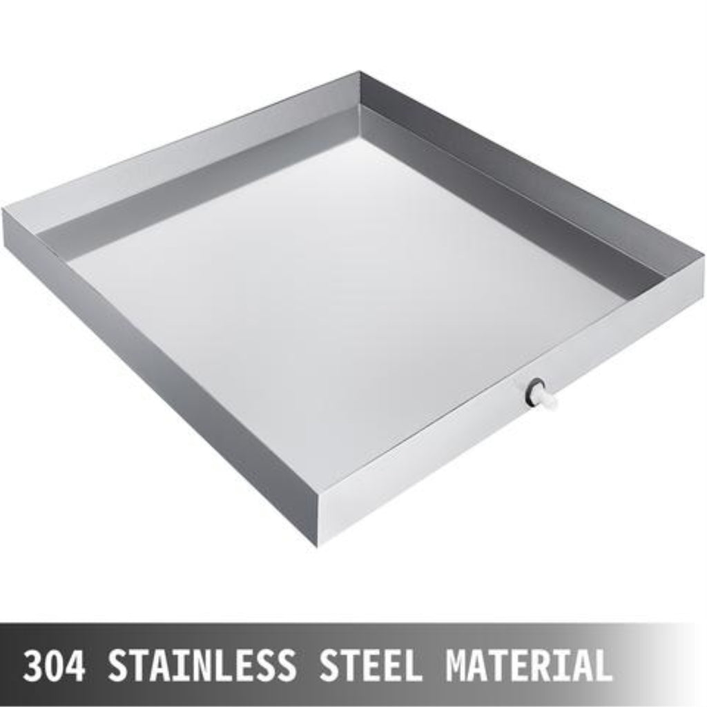 27 x 25 x 2.5 in. 304 Stainless Steel Washing Machine Drain Pan Q445917