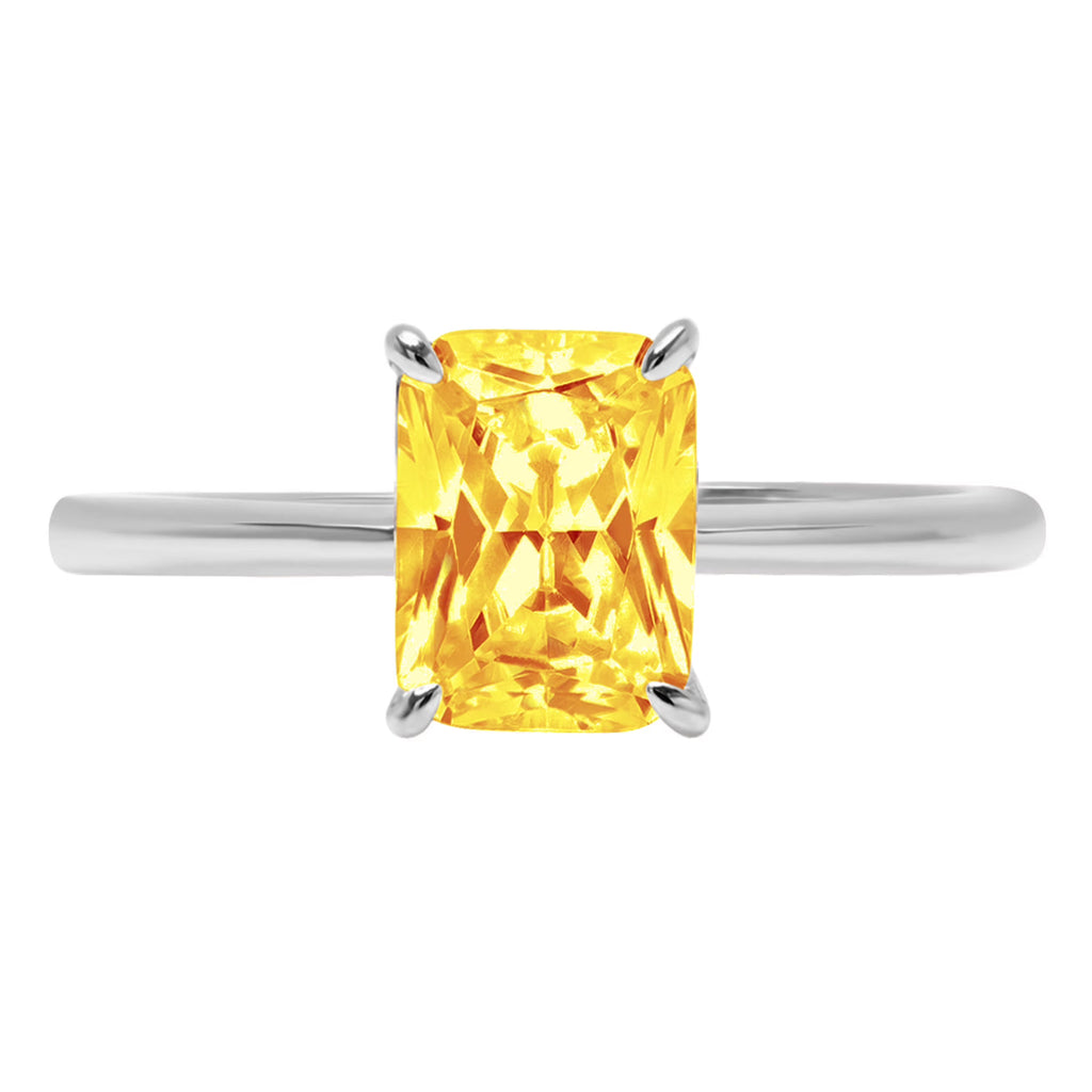 18K White Gold Solitaire Ring N411961
