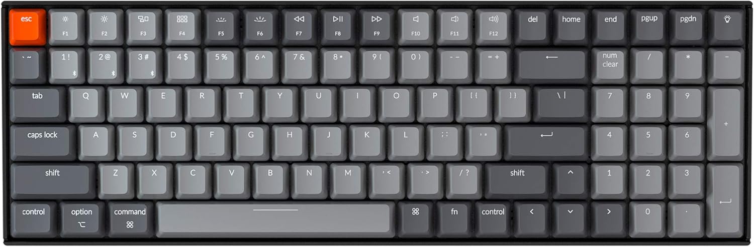 96% Layout Hot-Swappable Mechanical Keyboard with White LED Backlit X43915