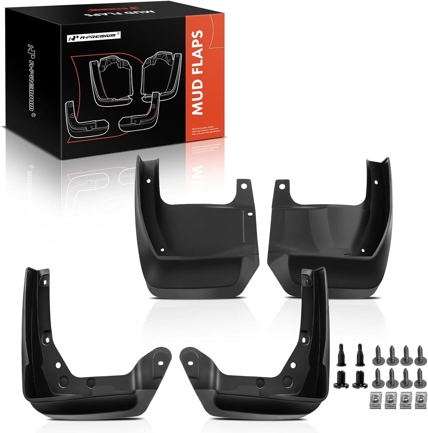 Set of 4 Mud Flaps with Hardware Kits I6772
