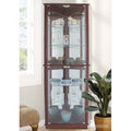 Lighted Corner Curio Cabinet, Walnut Z429108