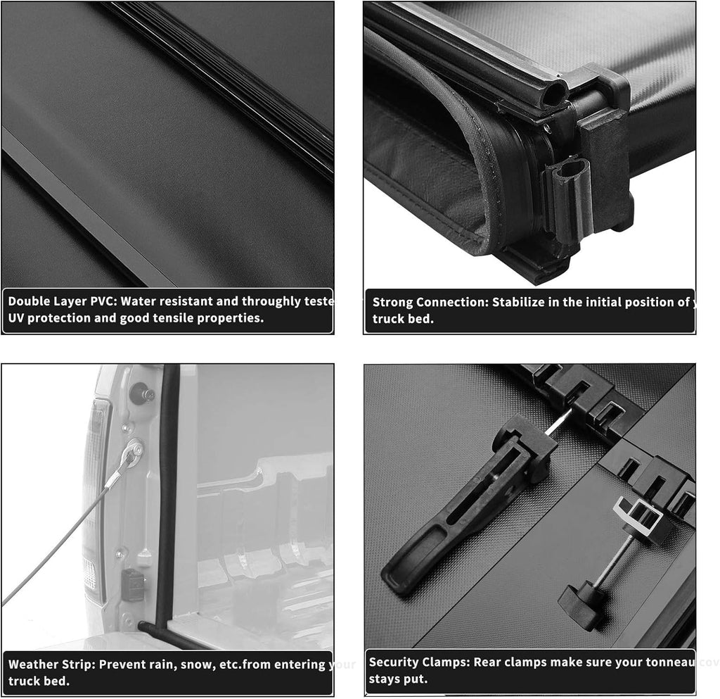 Soft Quad Fold Tonneau Cover Truck Bed Cover D7884