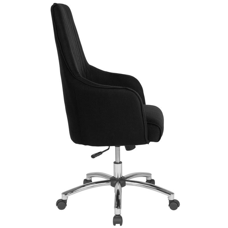Black Fabric Upholstered High Back Chair H776